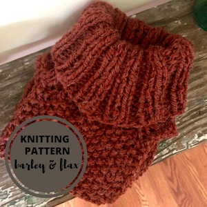 Knitting Pattern: Chunky Turtleneck Cowl Dickie (PDF Pattern)