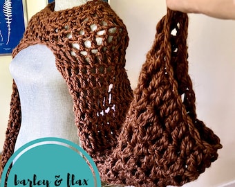 CROCHET PATTERN Chunky Sleeve Shrug Bulky Boho Bolero PDF Instant Digital Download Instructions