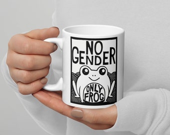 No Gender Only Frog Coffee Cup mug Agender Nonbinary