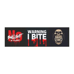 Edgy Car Magnets, Funny Car Decor, Warning Stickers, No BS Magnet, Hardcore Vehicle Accessories, Gift for Car Lovers