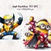 Watercolor Minion Heroes Clipart | Cute Superhero Minion Clipart Bundle ...