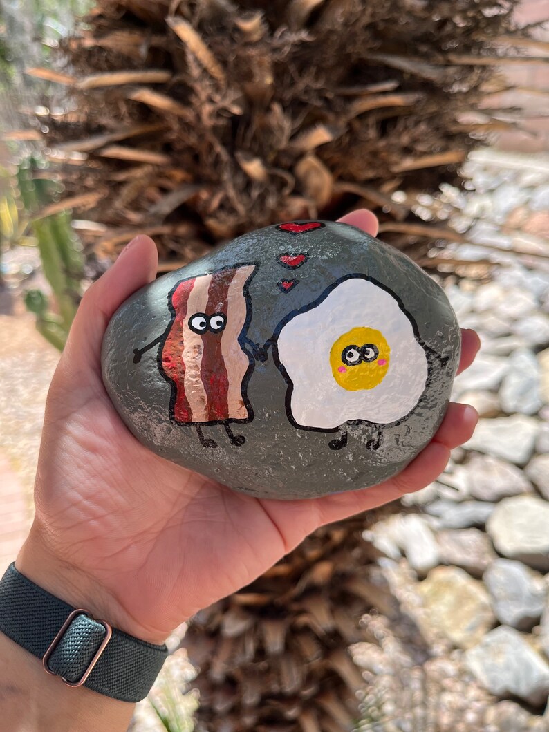 Custom Painted Rock Art, PB&J Bestie Gift. You Complete Me. - Etsy