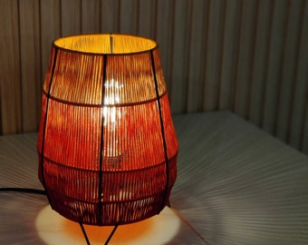 Autumn Blaze Lampshade - Handmade Lamps with Cotton Threads - Handwoven Cotton Thread Autumn by LIT - Customisable Colors - Free Shipping