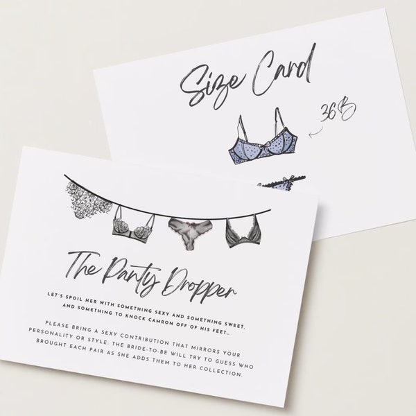 Bachelorette Panty Game | Bachelorette Panty Party Game Printable | Panty Game Bridal Shower Game | Lingerie Shower Panty Game