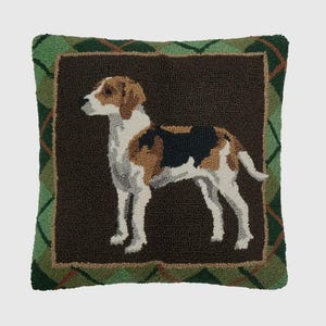 Pheasant Hound dog Hunt scene Mallard Duck Rabbit preppy Hook pillows Hound dog pillow