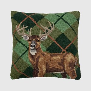 Pheasant Hound dog Hunt scene Mallard Duck Rabbit preppy Hook pillows Deer gingham