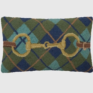 Pheasant Hound dog Hunt scene Mallard Duck Rabbit preppy Hook pillows Gingham Buckle