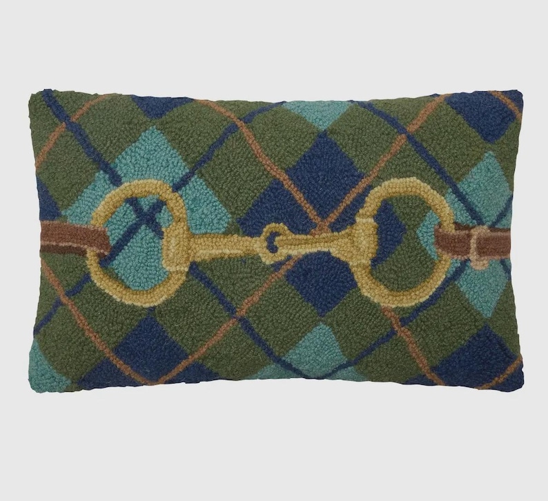 Pheasant Hound dog Hunt scene Mallard Duck Rabbit preppy Hook pillows Gingham Buckle