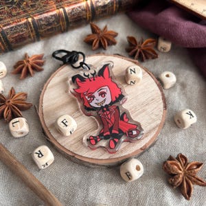 IN STOCK: Alastor chibi Hazbin Hotel keychain