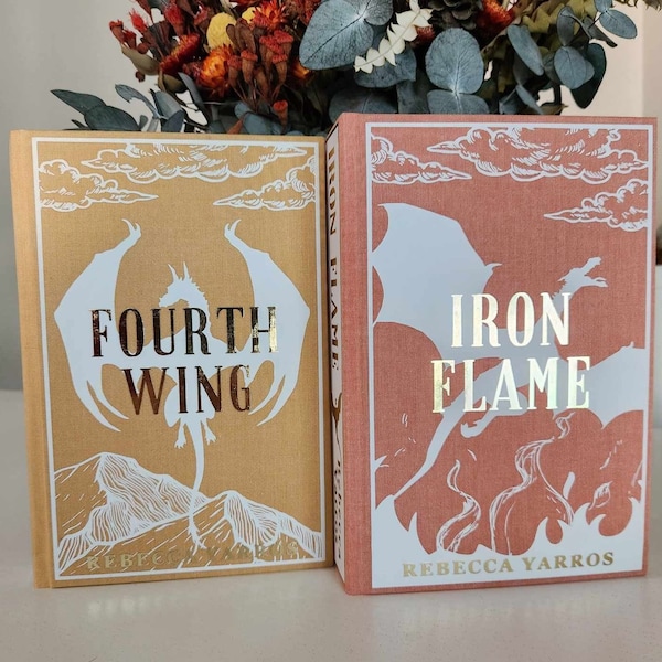 Fourth Wing and Iron Flame | Two Books | Special Edition | Hand-Rebound Book