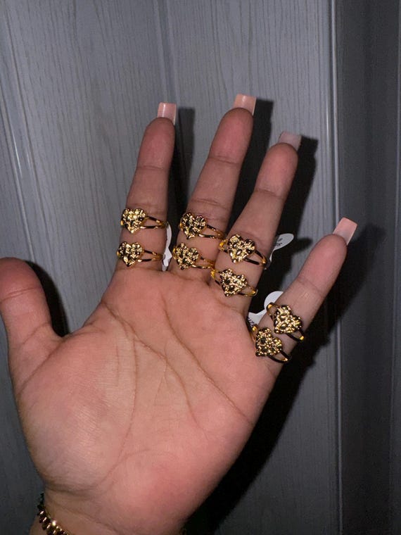 Heart Nugget Ring - 18k Gold Filled