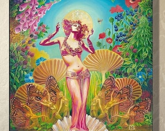 Venus ACEO Art Print: Divine Feminine Mythology, Psychedelic Bohemian Decor