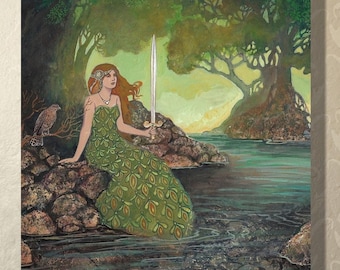 Lady of the Lake Art Print: Arthurian Legend Goddess ACEO