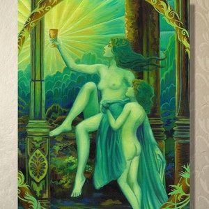 Panacea Goddess Art Card: Mythical Healing Art Print (5x7)
