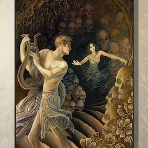 Orpheus and Eurydice ACEO Art Print: Mythological Love Story, Greek Tragedy