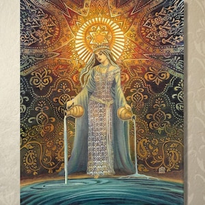 The Star 11x14 Tarot Art Print – Goddess of Hope, Mystic Spiritual Wall Art, Divine Feminine Decor, Esoteric Mythology Gift