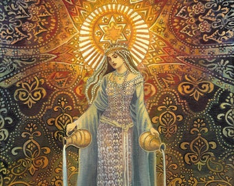 The Star Tarot Goddess Art 8x10 Print