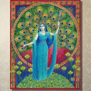 Hera Art Print: Greek Goddess of Marriage, Bohemian Mythology Decor (11x14)