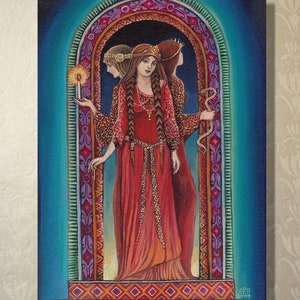 Hecate ACEO Mini Art Print – Triple Goddess Witch, Divine Feminine Mystical Artwork, Pagan Wiccan Altar Decor