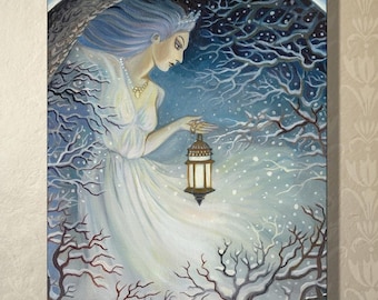 Winter Solstice Goddess Mini Art Print: Celtic Fantasy ACEO