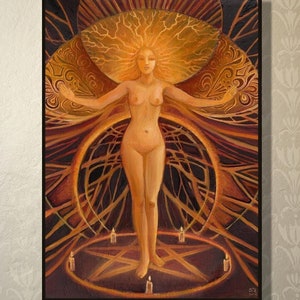 Mystical Goddess ACEO Art Print: Witchy Altar Decor