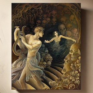 Orpheus and Eurydice Canvas Art Print: Mythology, Tragic Love Story - 20x24