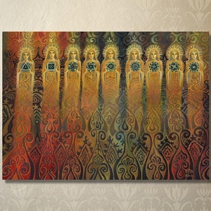 Sacred Geometry ACEO Art Print: Mystical Goddess Altar Decor