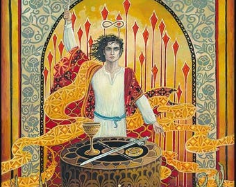 The Magician Tarot Art Hermetic Alchemy 11x14 Poster Print