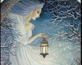 Winter Solstice Goddess 5x7 Blank Greeting Card