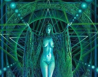 Invocation of the Goddess Lilith 11x14 Giclée Print on Canvas