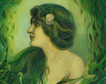 The Nereid Mermaid Mythology 5x7 Blank Greeting Card