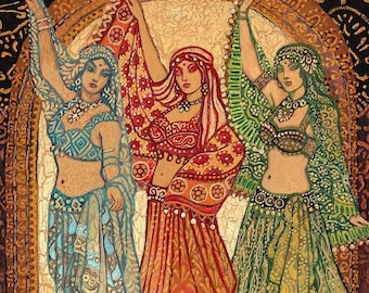 Sisterhood of the Silk Road ACEO Altar Art Mini Print Goddess Art