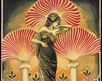 Soma Goddess Art Deco 20x24 Giclée Canvas Print