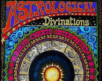 Astrological Divinations 11x14 Fine Art Print Psychedelic Gypsy Circus Pagan Goddess Art