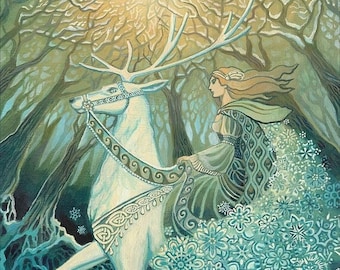 Snow Queen Goddess Art 16x20 Poster Print