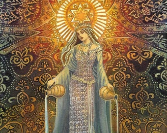 The Star Tarot Goddess Art 16x20 Poster Print