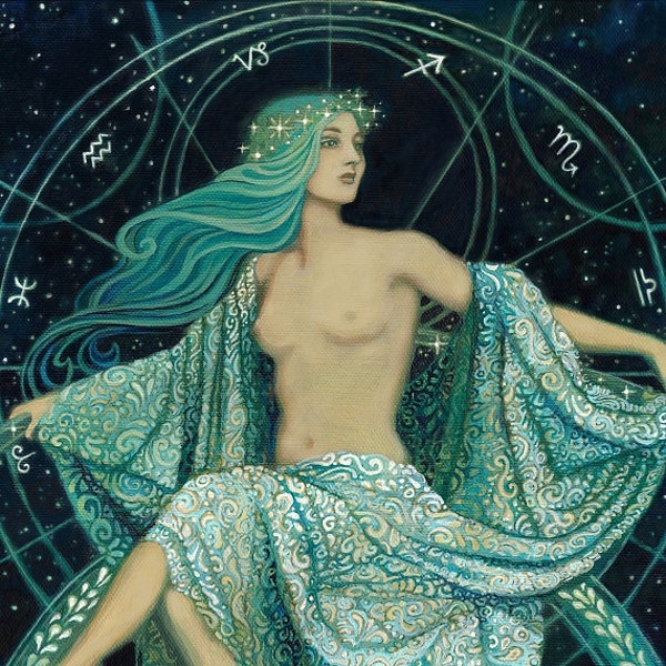 Asteria 12x18 Poster Art Print Goddess of the Stars