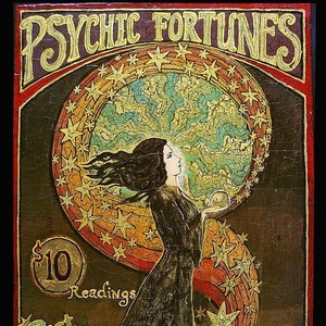 Psychic Fortunes Goddess Art 5x7 Blank Greeting Card