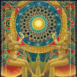 The Wheel of Fortune Tarot Goddess Art 8x10 Print