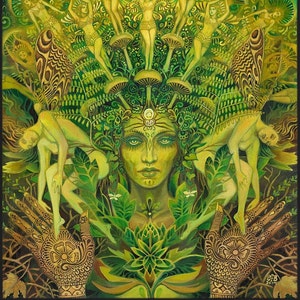 The Dryad 8x10 Giclée Canvas Print Forest Nymph Goddess Art