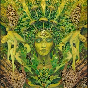 The Dryad 5x7 Blank Greeting Card Forest Nymph Goddess Art