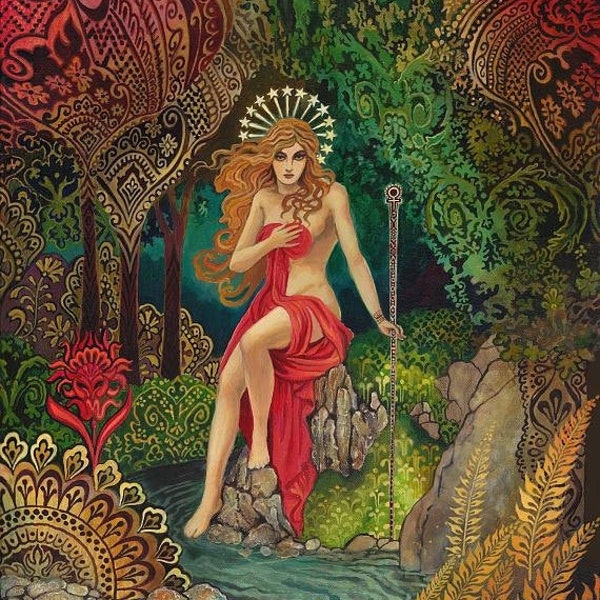 The Empress 11x14 Poster Print Tarot Art Goddess of Abundance