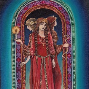 Hecate Goddess of Crossroads 5x7 Blank Greeting Card