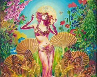 Venus 16x20 Giclée Print on Canvas Goddess Art Boho Wall Decor