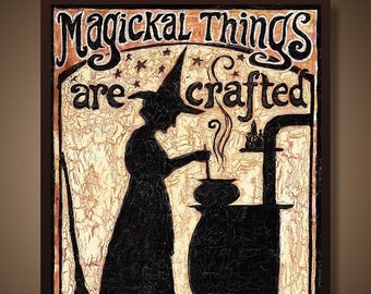 Kitchen Witch 20x24 Art Print Culinary Goddess