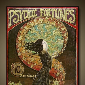 Psychic Fortunes Göttin Jugendstil 12x18 Print Poster