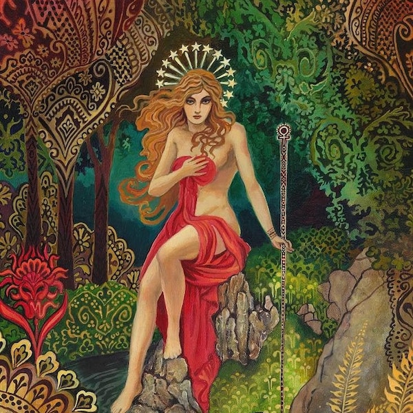 The Empress 12x18 Poster Print Tarot Art Goddess of Abundance