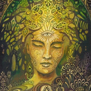 Sophia Goddess of Wisdom Art Print: Mystical Divine Feminine Artwork