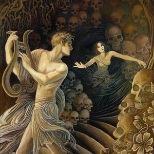 Orpheus and Eurydice Art Print: Greek Mythology, Tragic Love (16x20)