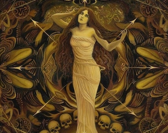 Eris Goddess of Chaos Art Print: Dark Mythology Wall Decor (8x10)